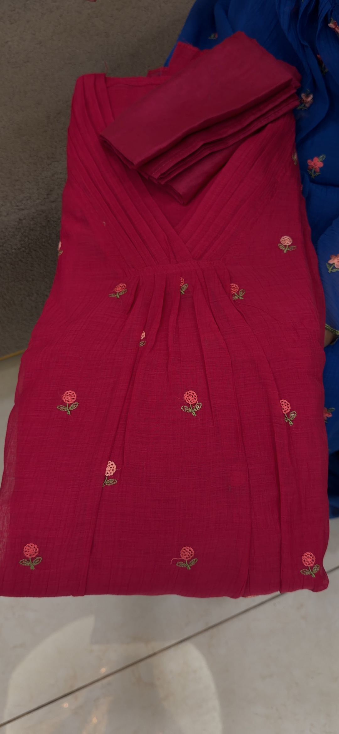 MUL CRUSHED SEMI STITCHED SALWAR SUITS - NUWA - 1755