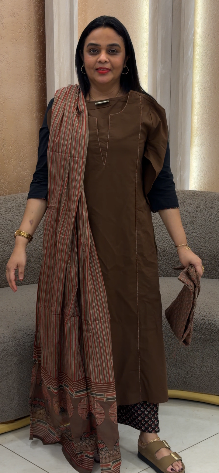 COTTON TOP, BOTTOM AND DUPATTA - NUWA - 1106