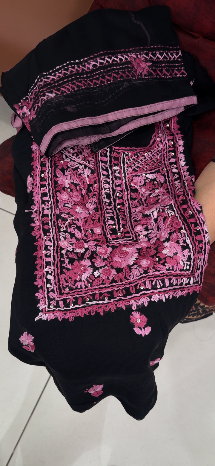 HAND WORKED UNSTITCHED SALWAR SUITS - NUWA - 1503