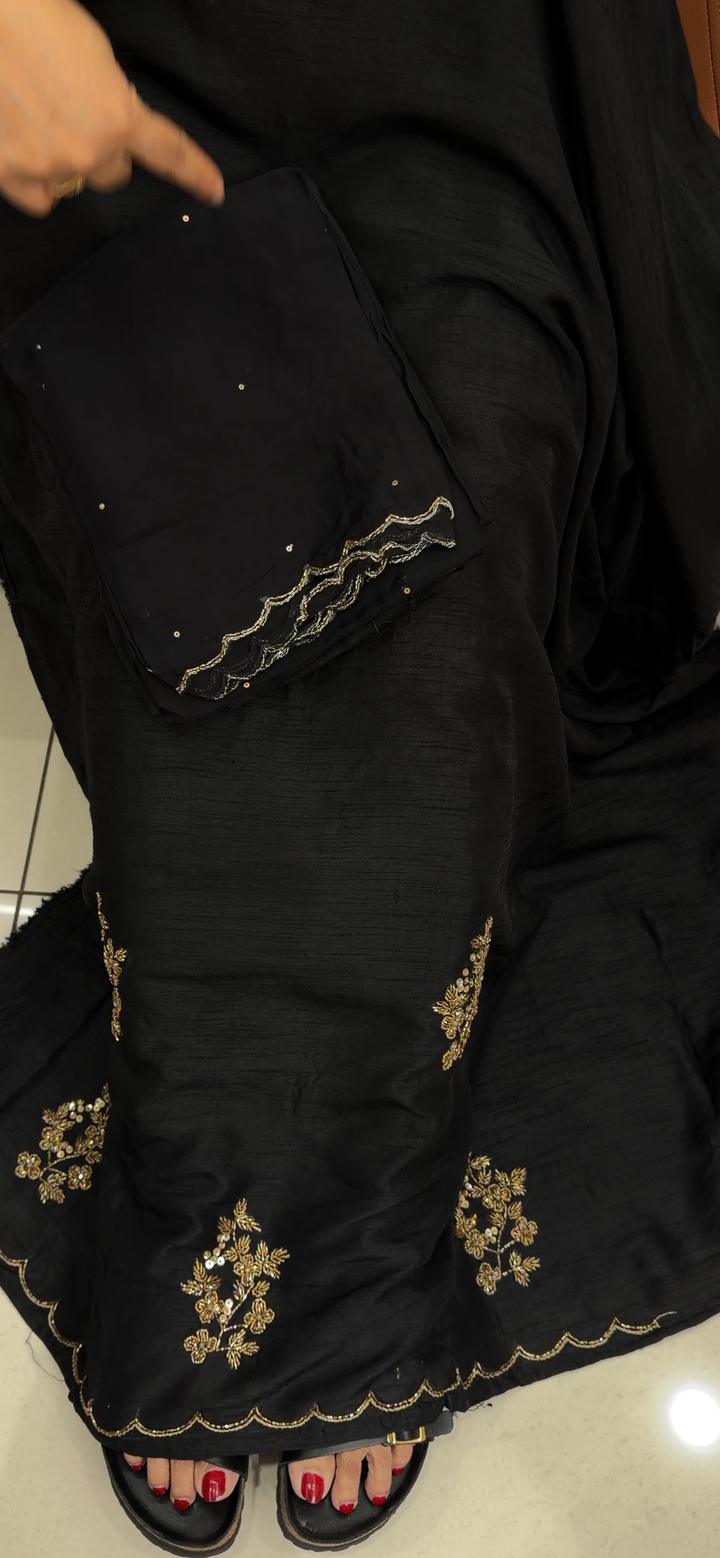 HAND WORKED UNSTITCHED SALWAR SUITS - NUWA - 1817