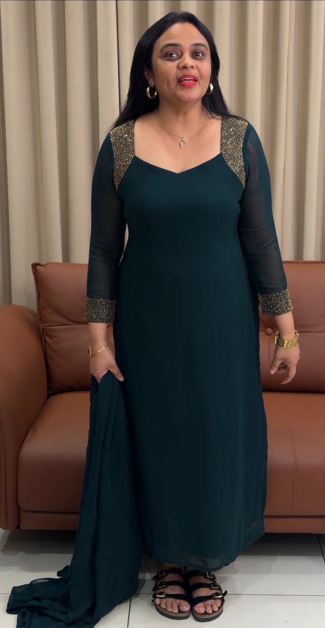 IN-HOUSE HANDWORKED TOP,BOTTOM AND DUPATTA - NUWA-2199