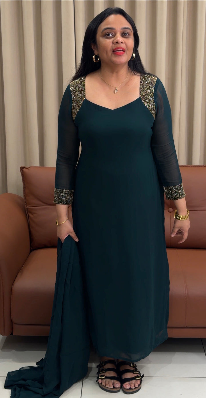 IN-HOUSE HANDWORKED TOP,BOTTOM AND DUPATTA - NUWA-2199