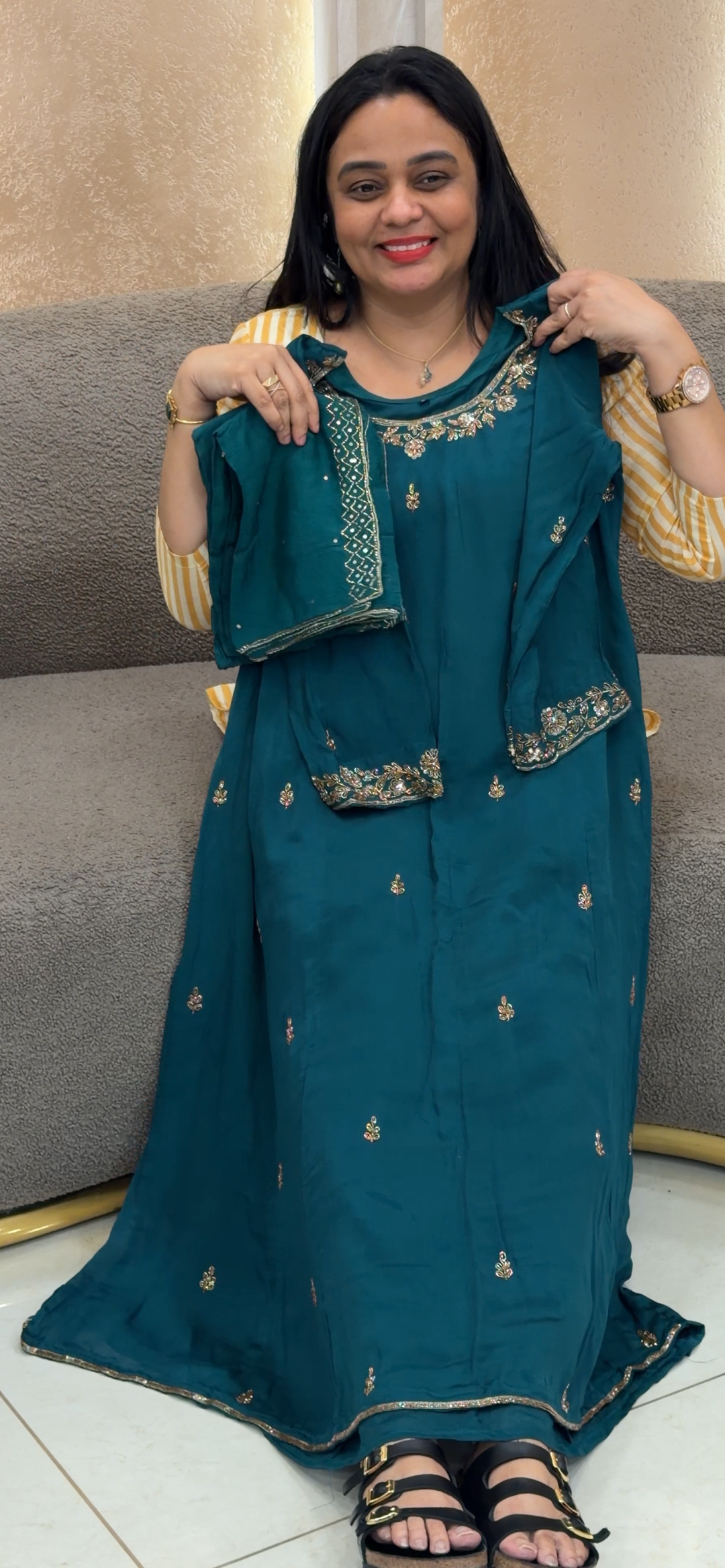 ANARKALI TOP, BOTTOM AND DUPATTA - NUWA - 2307
