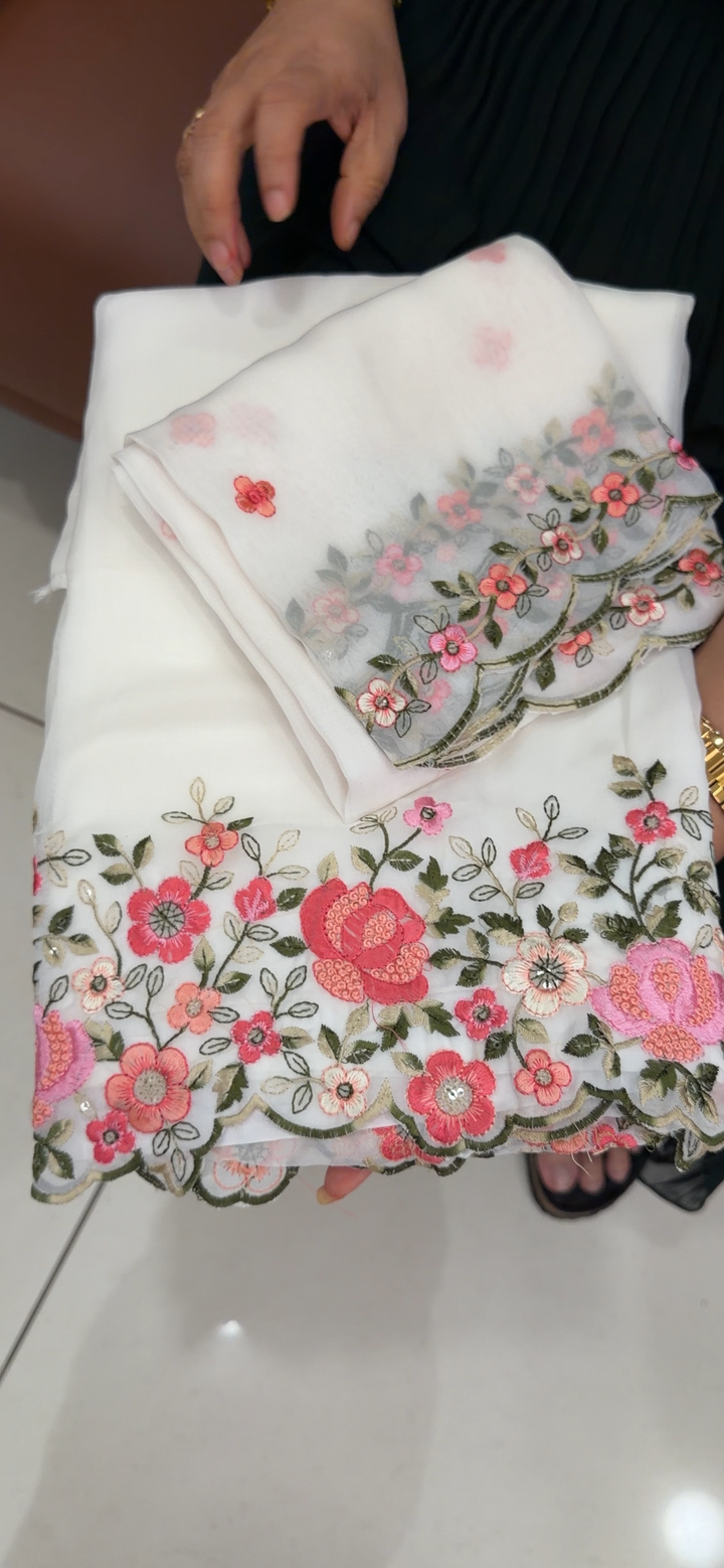 SOFT ORGANZA UNSTITCHED SALWAR SUITS - NUWA - 1892
