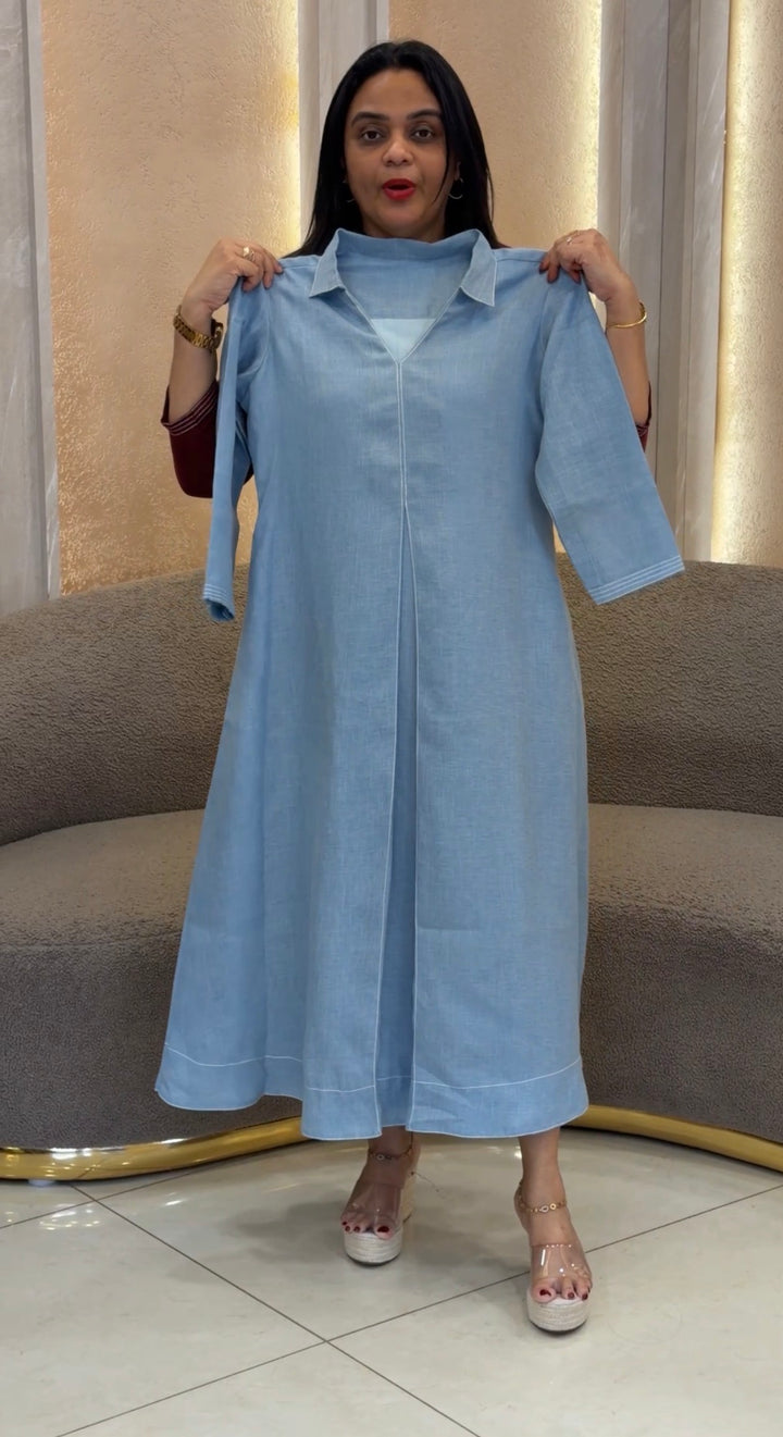 COTTON LINEN FROCKS - NUWA-1275
