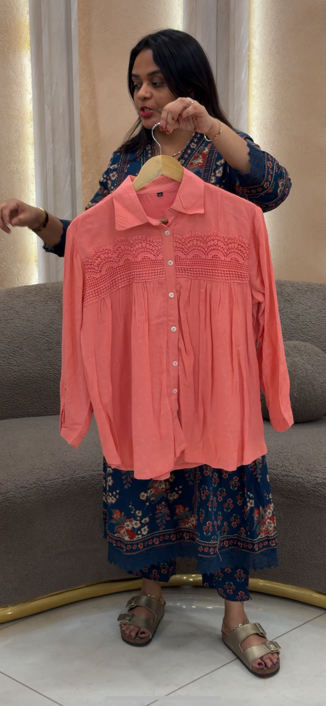 CRUSHED RAYON SHORT SHIRT - NUWA - 440