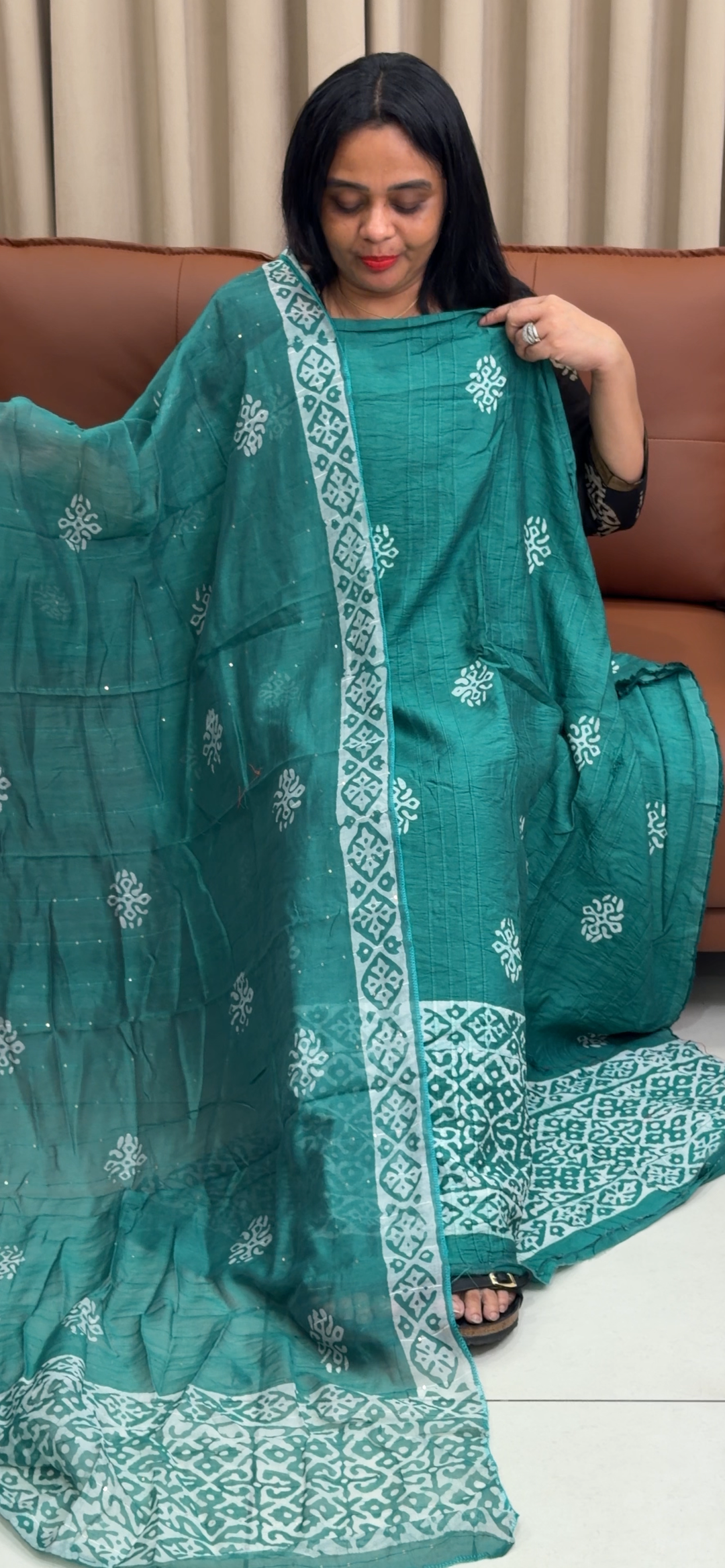 MODAL CHANDERI UNSTITCHED SALWAR SUITS - NUWA - 2152