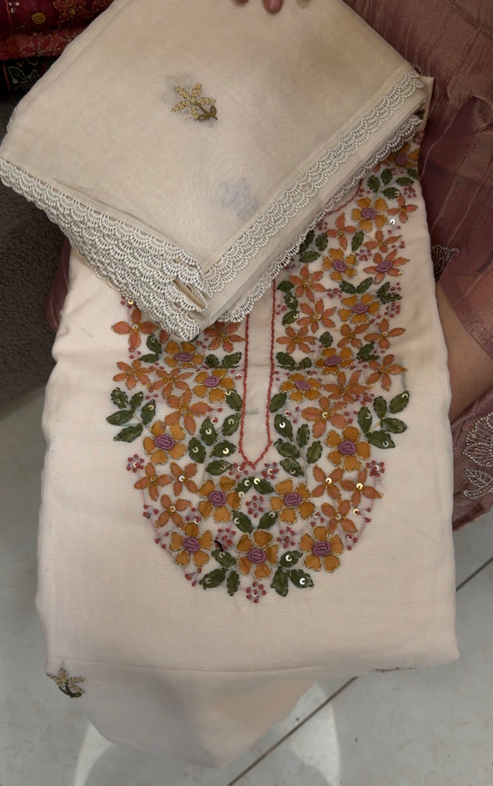 MALAI CHANDERI UNSTITCHED SALWAR SUITS - NUWA-1644