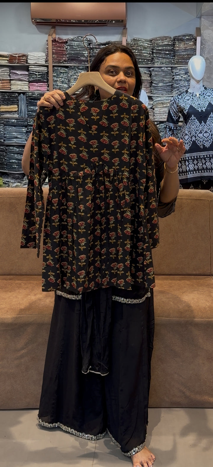 PRINTED COTTON SHORT TOPS - NUWA -480