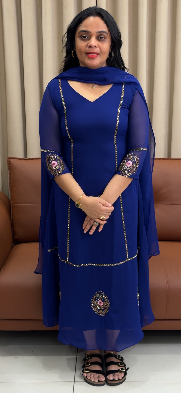 IN-HOUSE HAND WORKED TOP AND DUPATTA - NUWA-2176