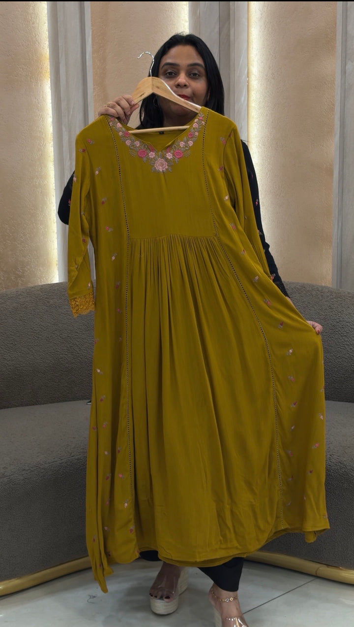 WRINKLE RAYON ALINE TOPS - NUWA-1164