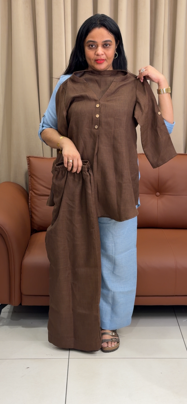 IN-HOUSE LINEN SHORT CO-ORDS SETS - NUWA - 2363