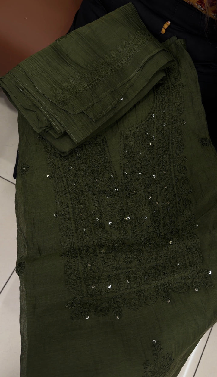 MUL CHANDERI UNSTITCHED SALWAR SUITS - NUWA-1508
