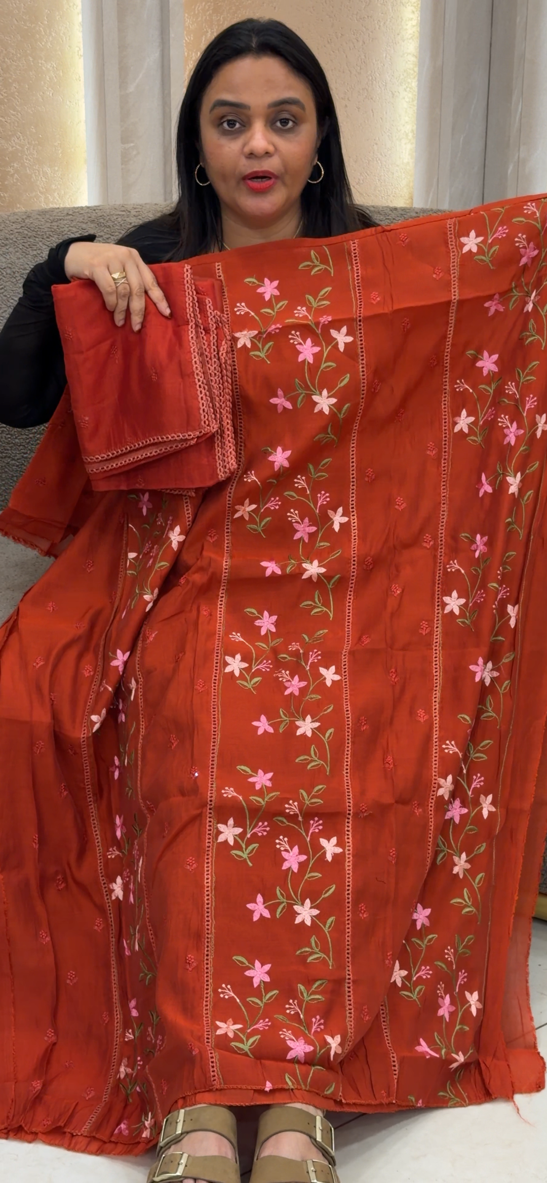 MUL CHANDERI UNSTITCHED SALWAR SUITS - NUWA -  1109