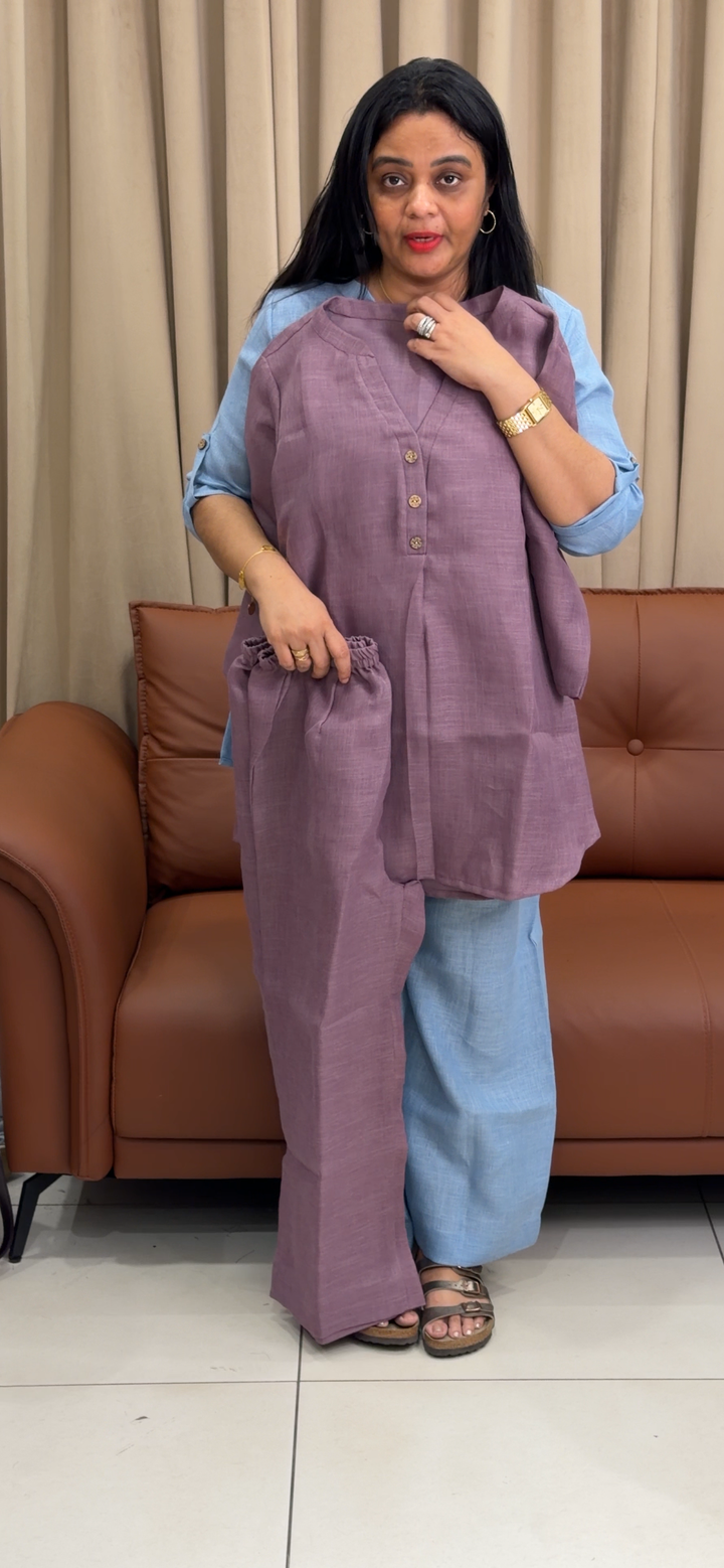 IN-HOUSE LINEN SHORT CO-ORDS SETS - NUWA - 2363