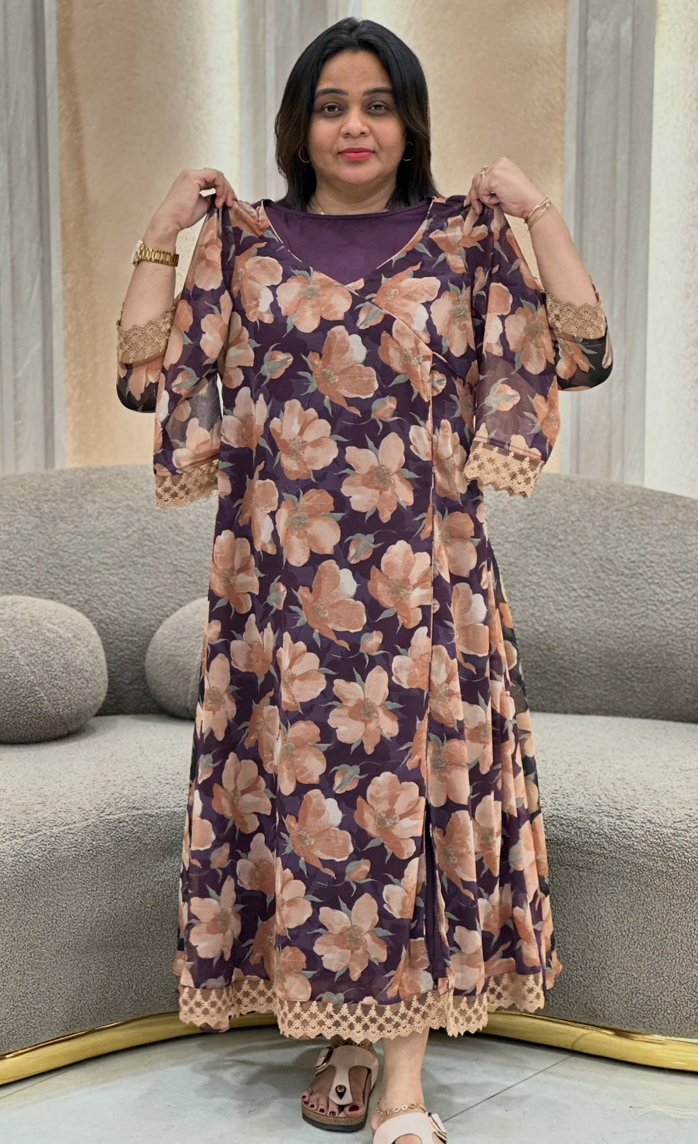 FLORAL PRINTED ALINE TOPS - NUWA-026