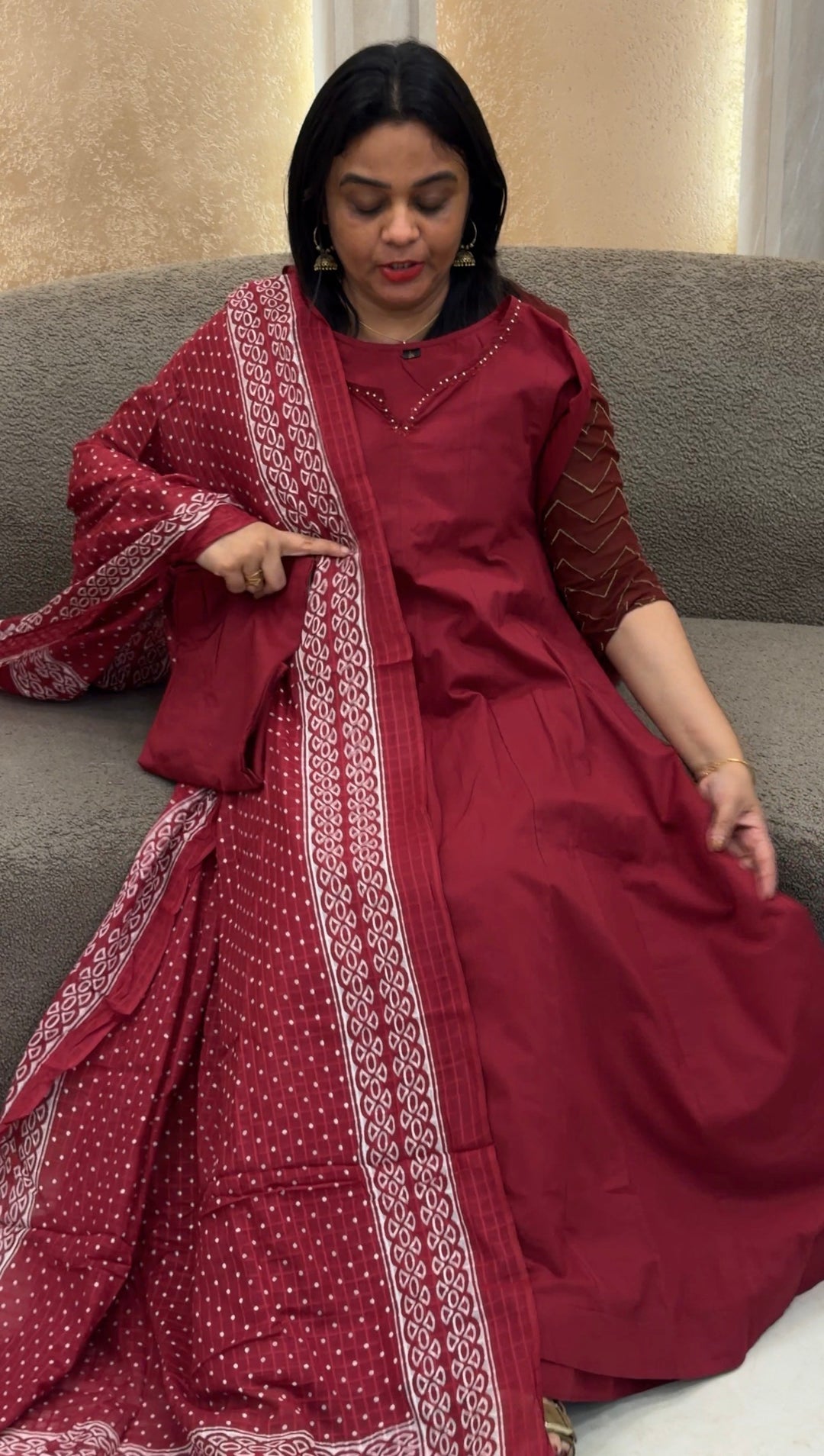 COTTON TOP , BOTTOM AND DUPATTA - NUWA - 1468