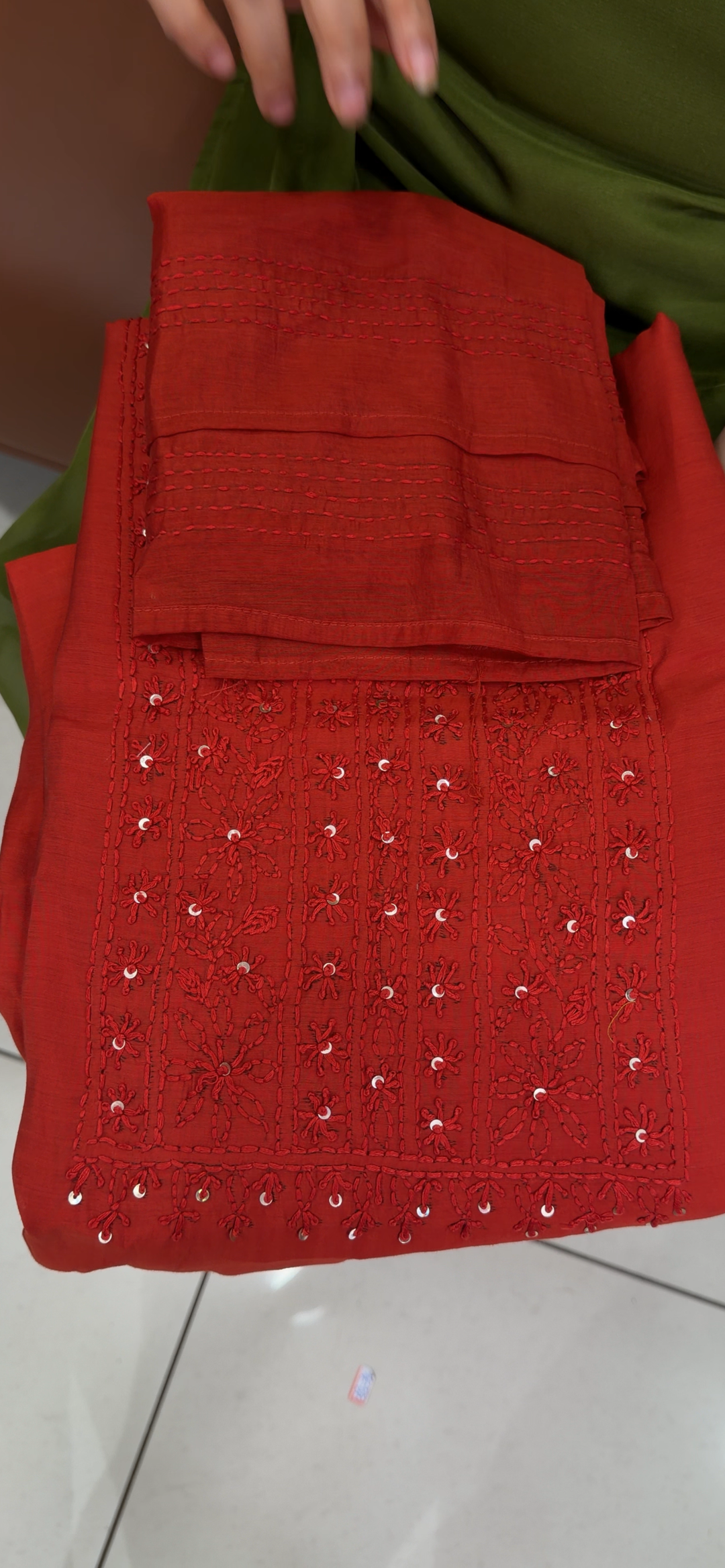 CHIKANKARI UNSTITCHED SALWAR SUITS - NUWA - 1532