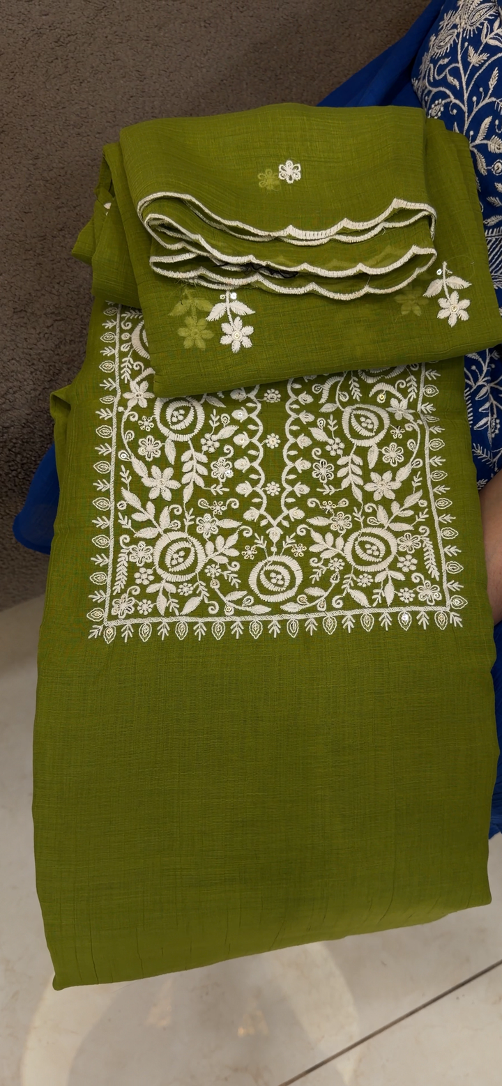 MUL CRUSHED UNSTITCHED SALWAR SUITS - NUWA - 1763