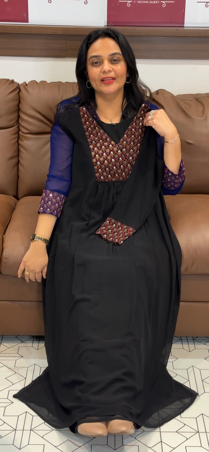 FAUX GEORGETTE ALINE TOPS  - NUWA - 1014
