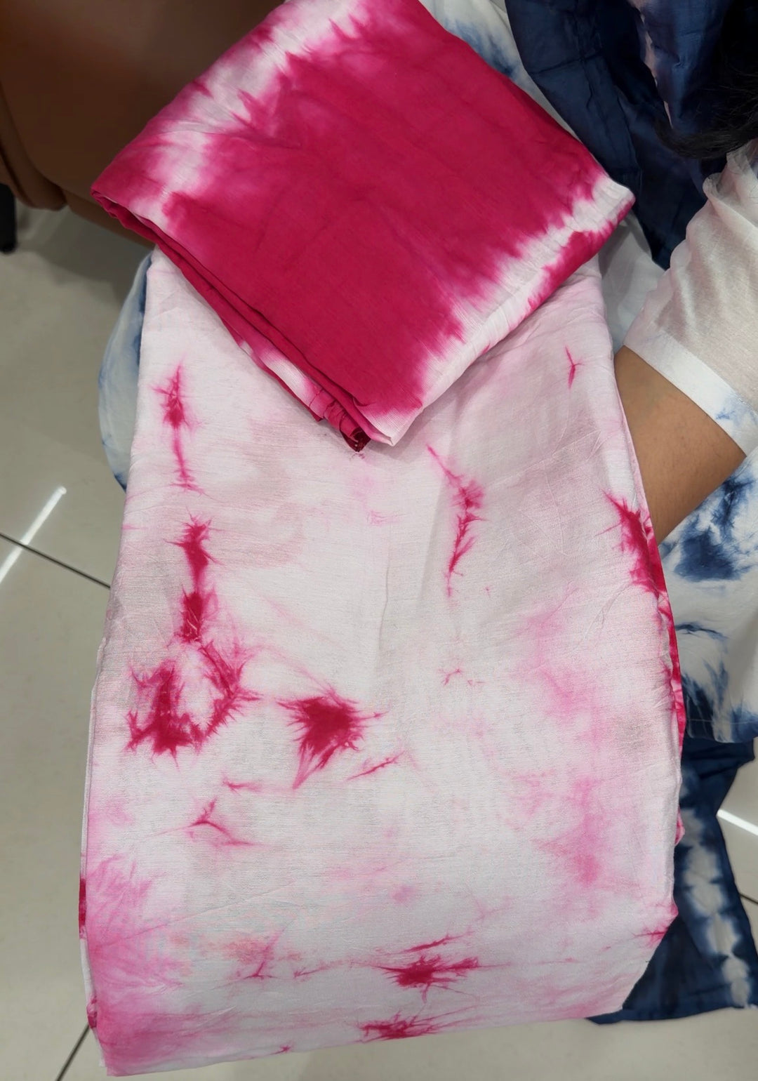 TIE AND DYE UNSTITCHED SALWAR SUITS - NUWA-1854