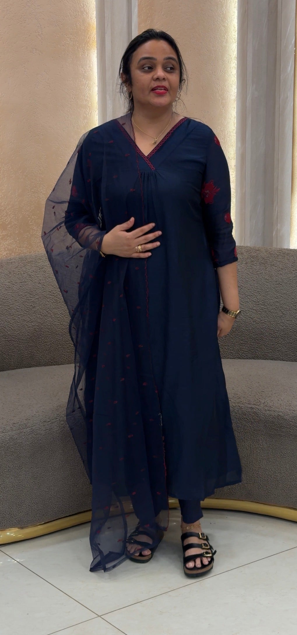 SEMI RAW SILK TOP,BOTTOM AND DUPATTA - NUWA-2037
