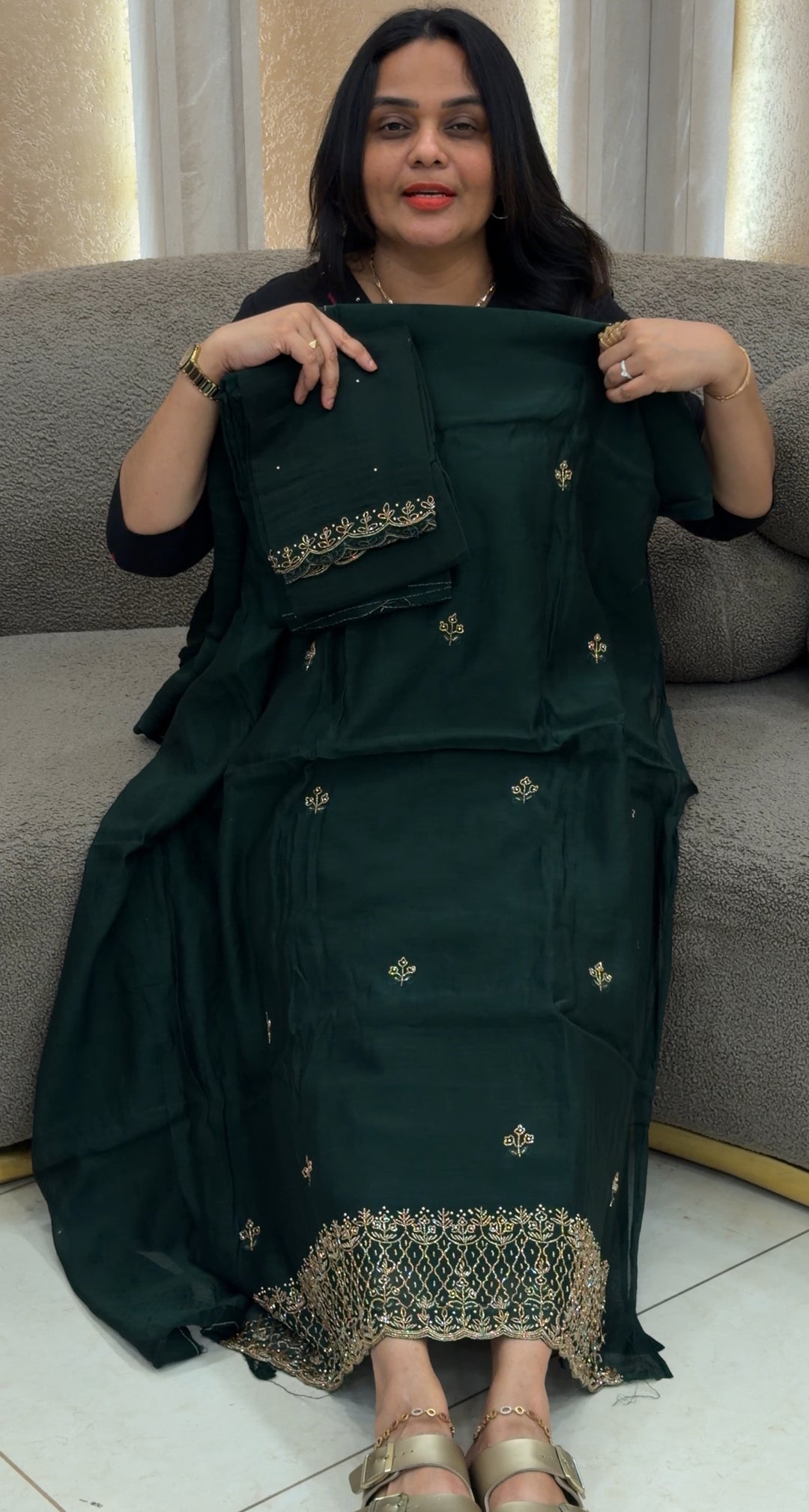 MUL CHNADERI UNSTITCHED SALWAR SUITS - NUWA-424