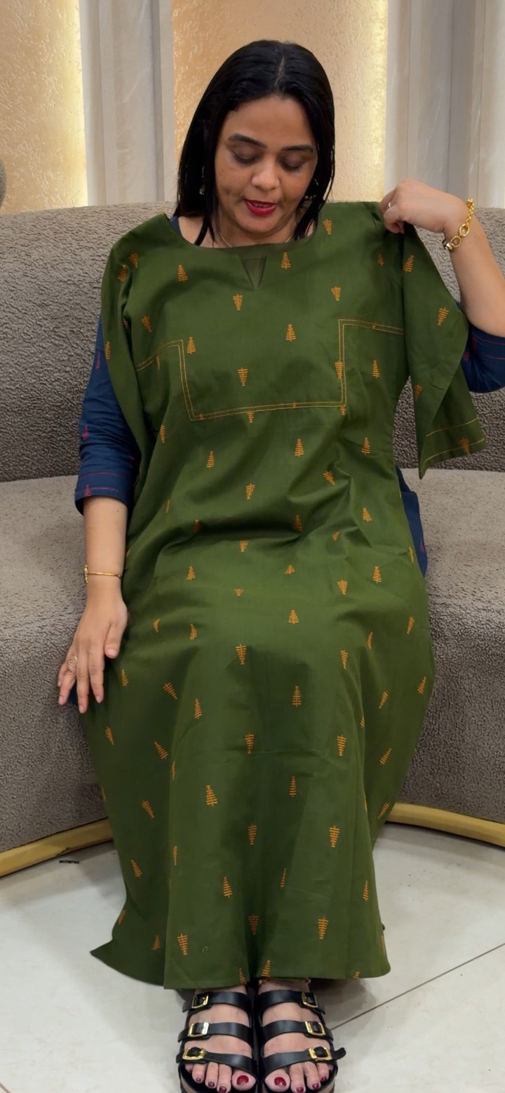 IN-HOUSE COTTON JAMDANI ALINE TOPS - NUWA - 1648