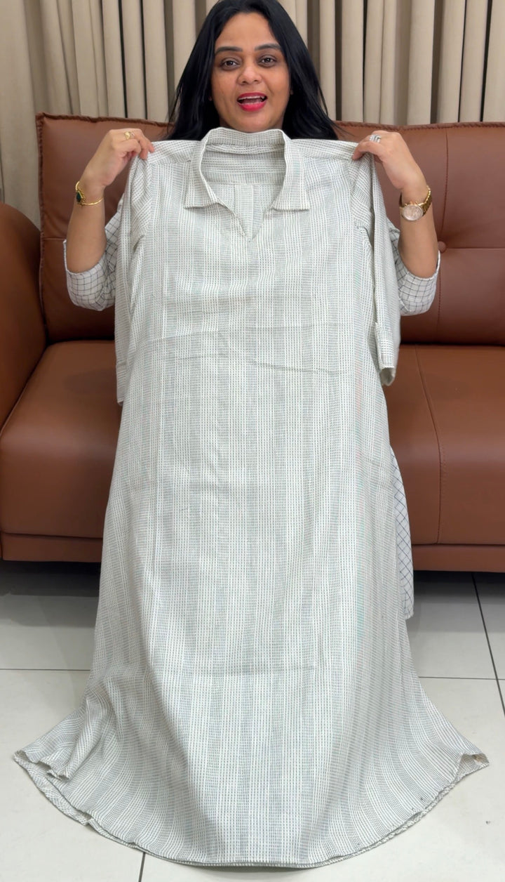 IN-HOUSE HANDLOOM COTTON TUNIC TOPS - NUWA-1837