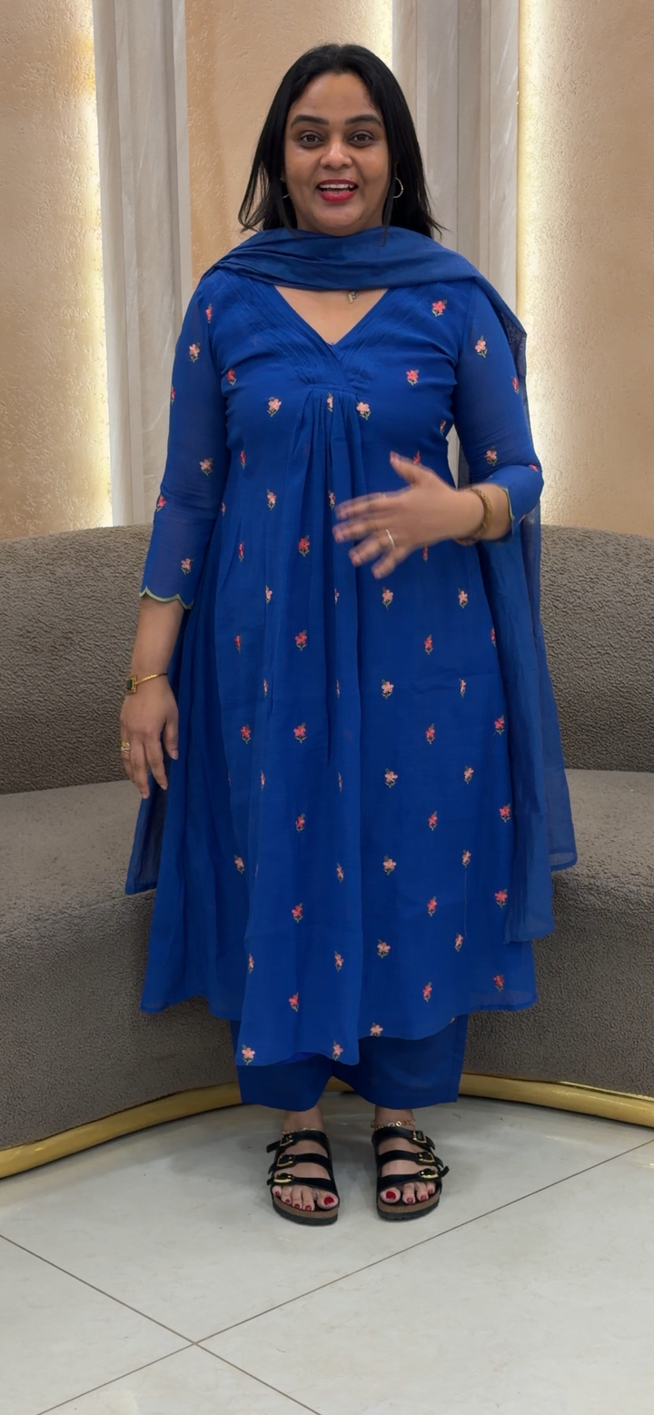 MUL CRUSHED SEMI STITCHED SALWAR SUITS - NUWA - 1755