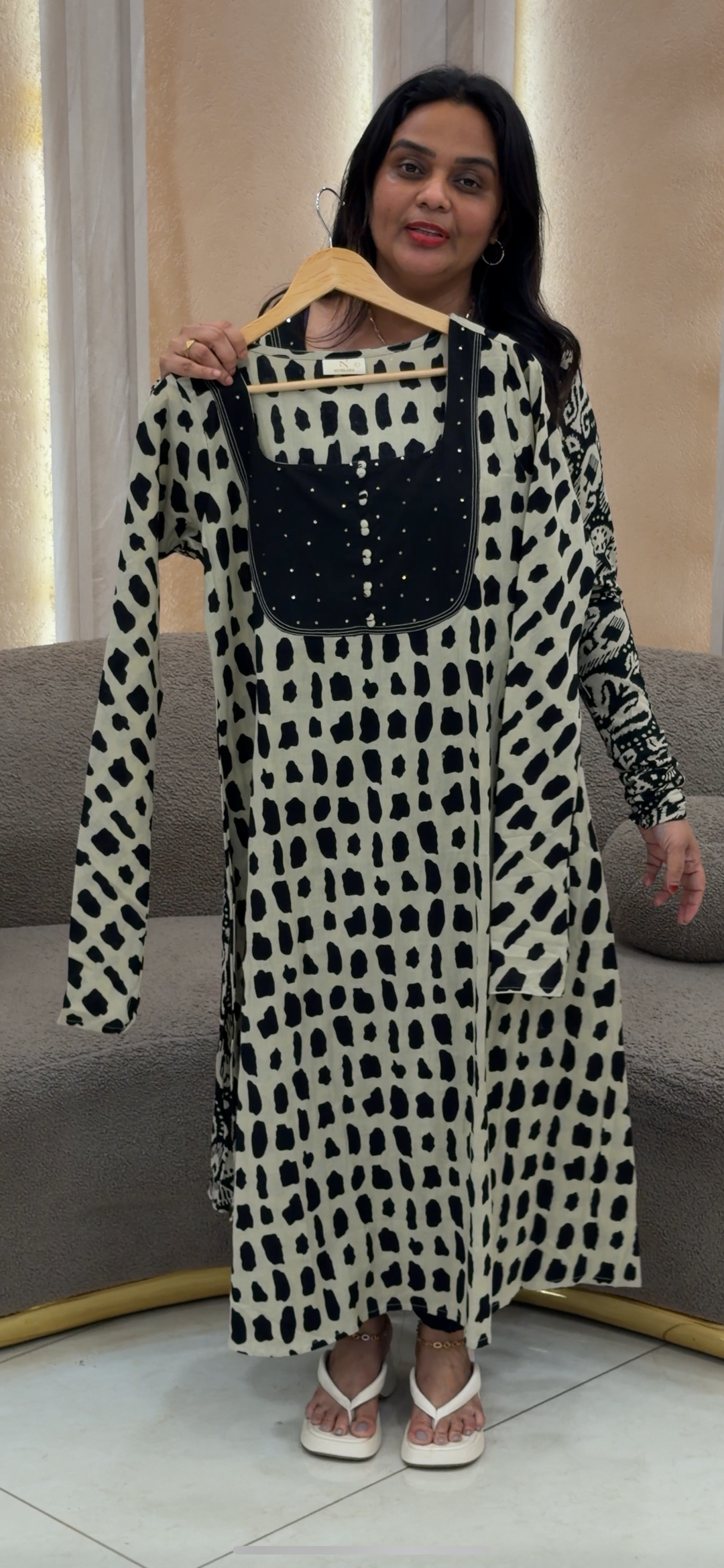 PRINTED COTTON ALINE TOPS - NUWA - 500