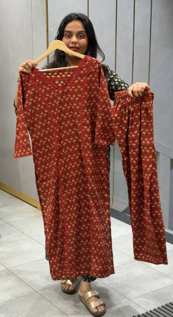 COTTON PRINTED TOP AND BOTTOM - NUWA-497