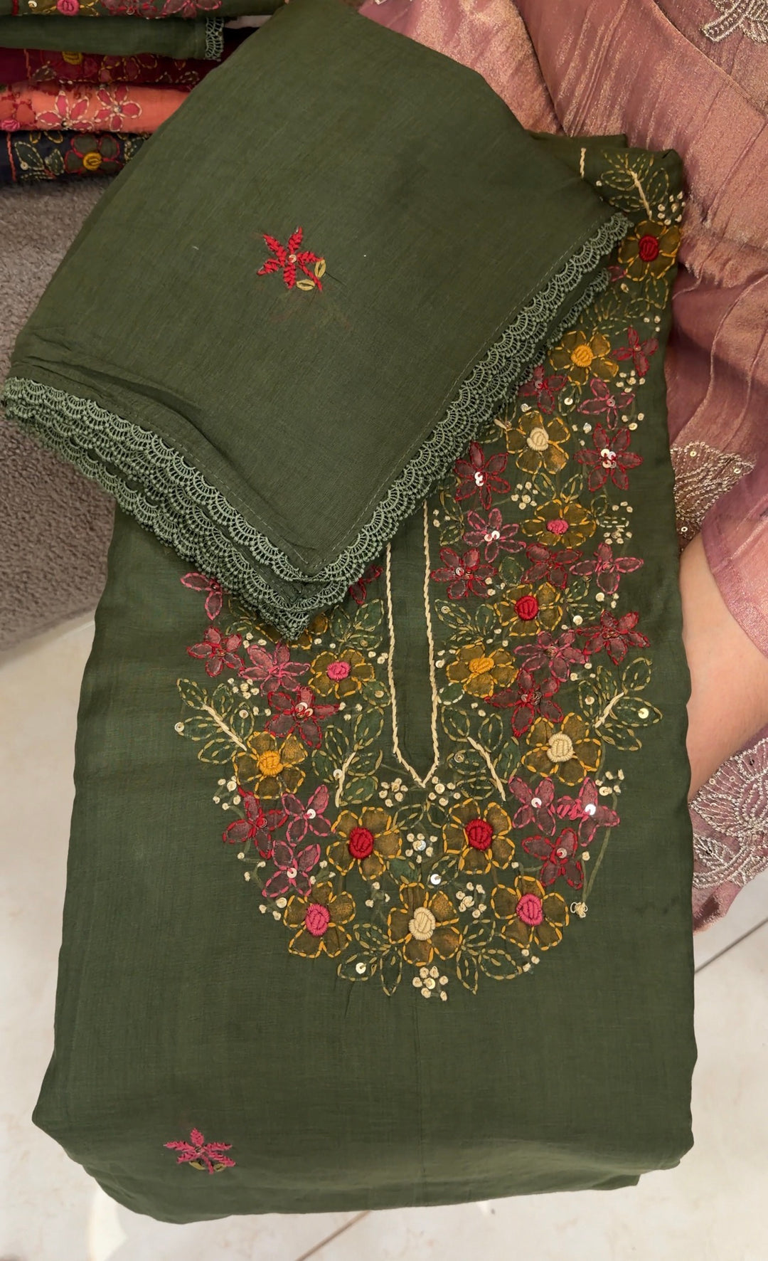 MALAI CHANDERI UNSTITCHED SALWAR SUITS - NUWA-1644