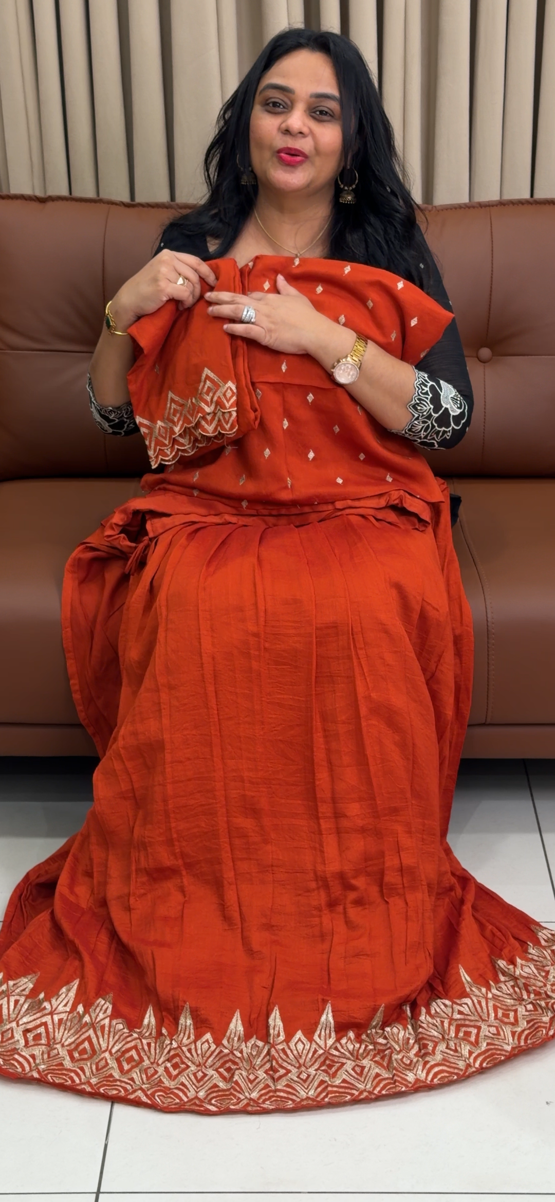 SEMI RAW SILK SEMI  STITCHED DHAVANI SETS - NUWA - 1832