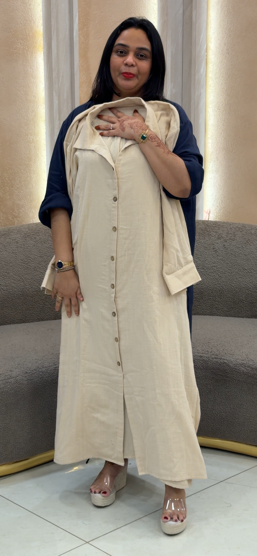 DESIGNER COTTON TUNIC TOPS - NUWA - 1247