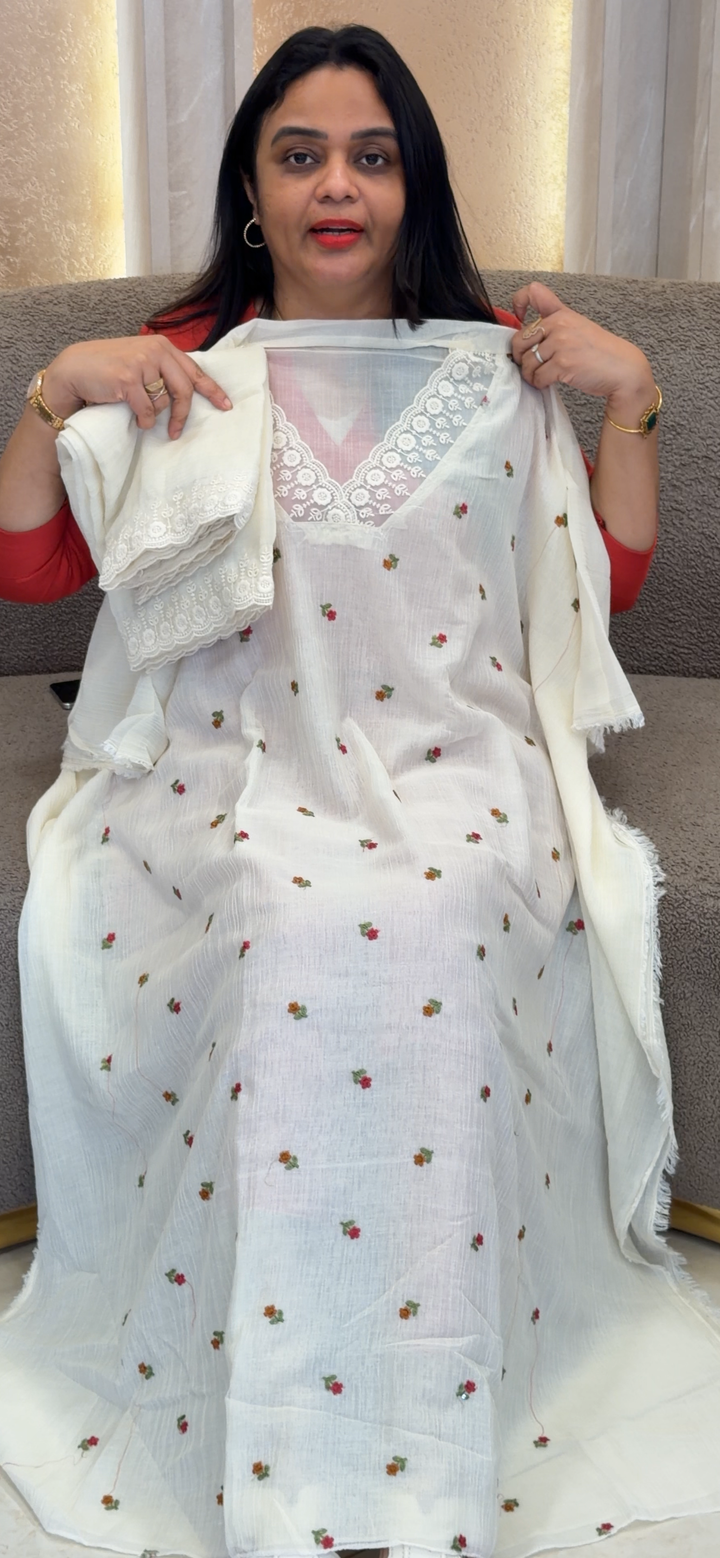 MUL CRUSH UNSTITCHED SALWAR SUITS - NUWA - 1350