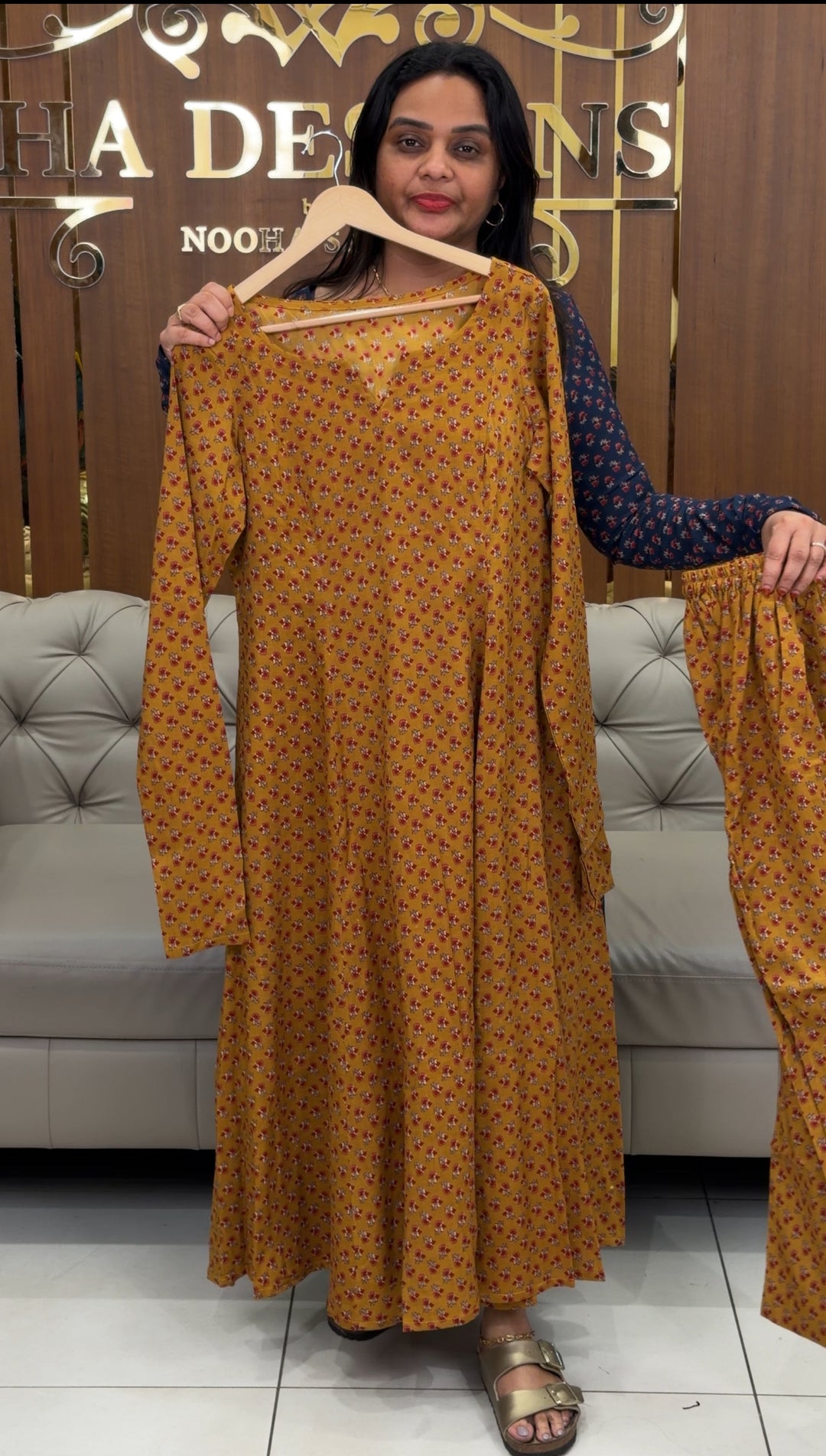 PRINTED ANARKALI TOP AND BOTTOM - NUWA-504