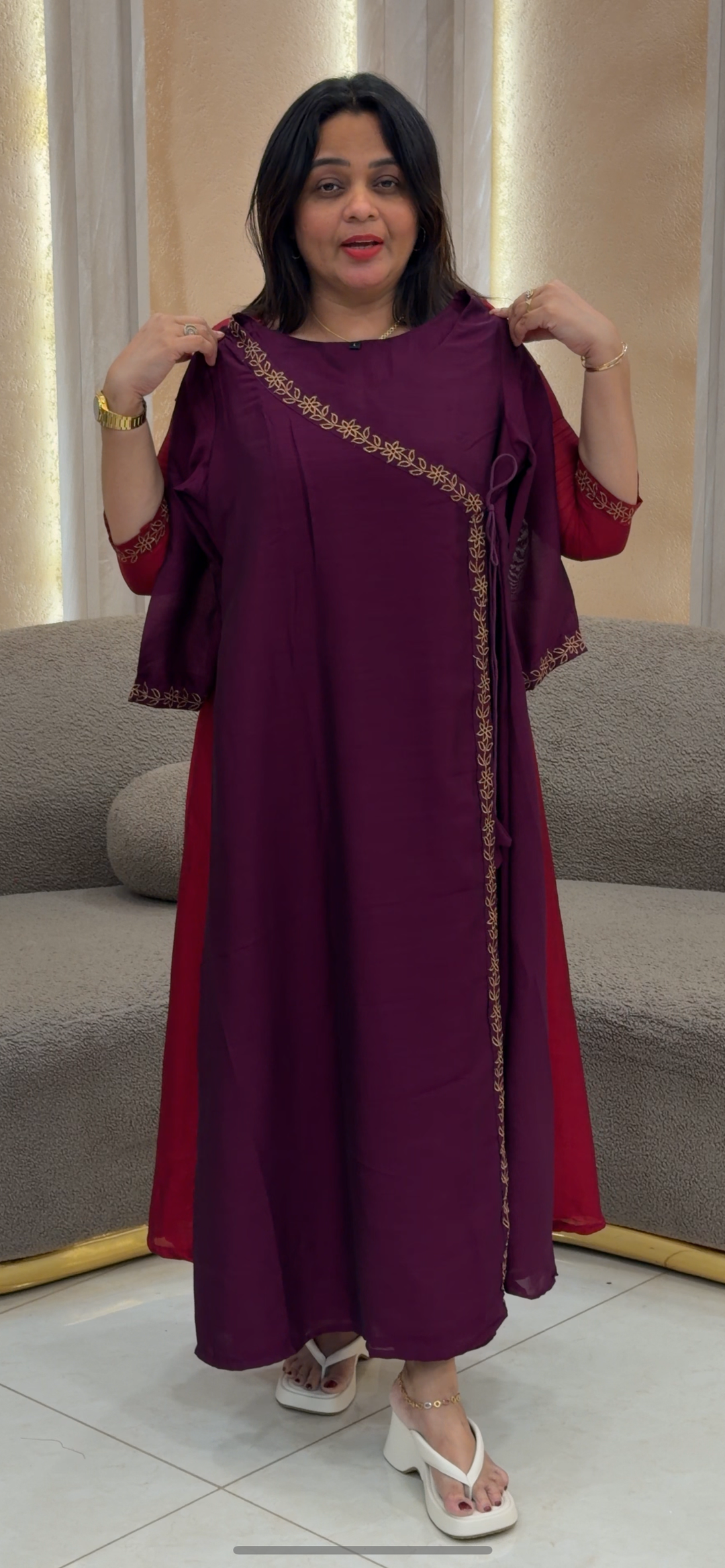 HANDWORKED LONG ALINE TOPS  - NUWA -158