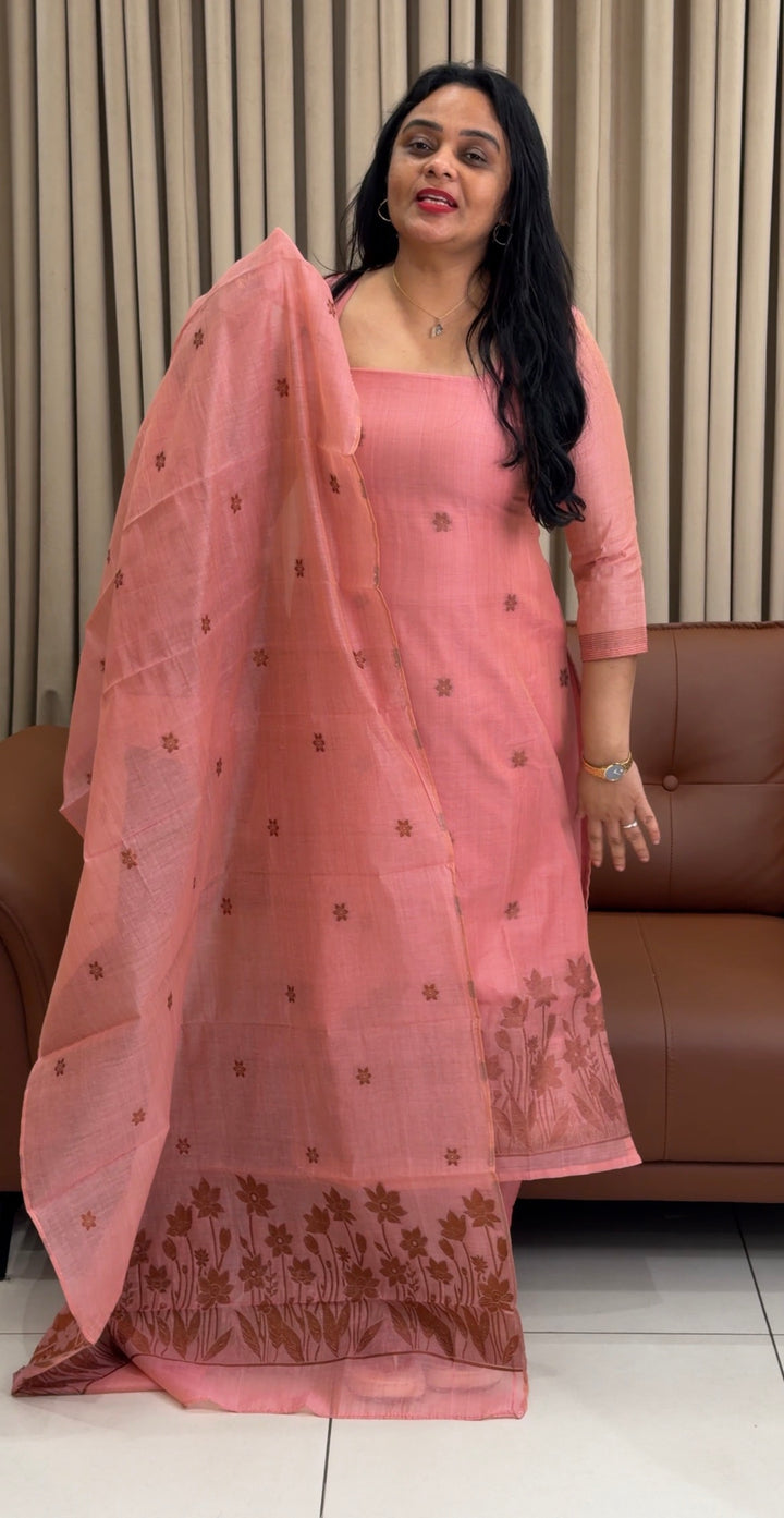 JAMDANI UNSTITCHED SALWAR SUITS - NUWA-1797