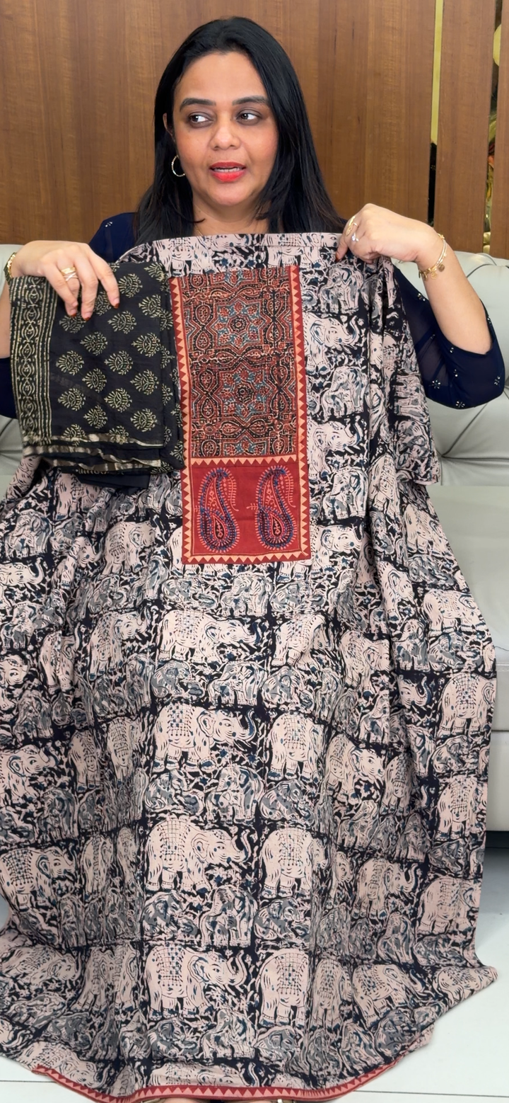 COTTON UNSTITCHED SALWAR SUITS - NUWA - 1085