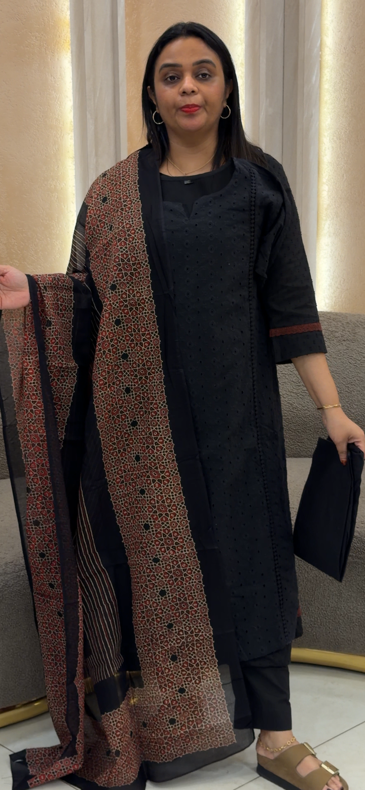 COTTON TOP, BOTTOM AND DUPATTA  - NUWA - 1113