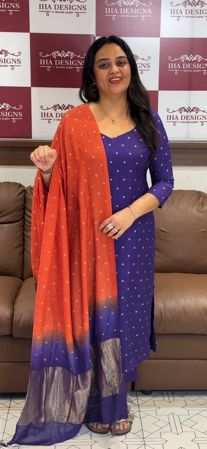 MUL CHANDERI UNSTITCHED SALWAR SUITS - NUWA - 600