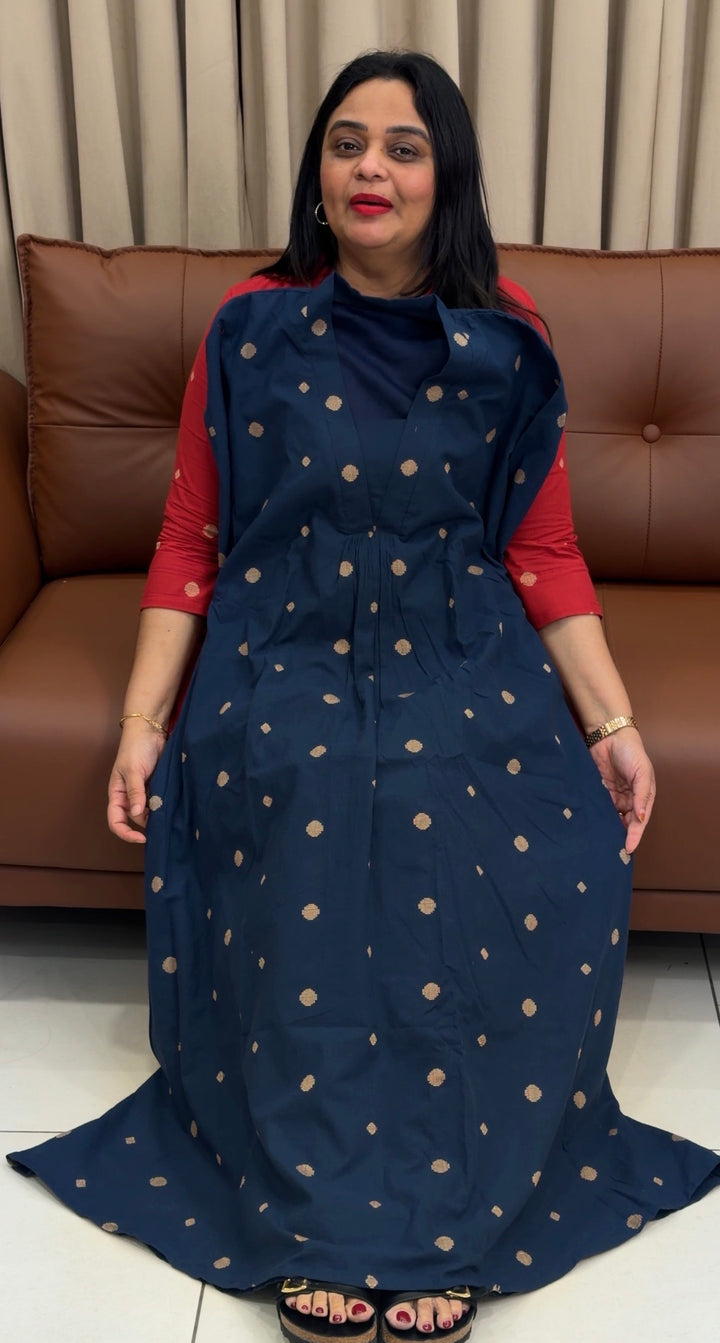 IN-HOUSE COTTON JAMDANI ALINE TOPS - NUWA-1632