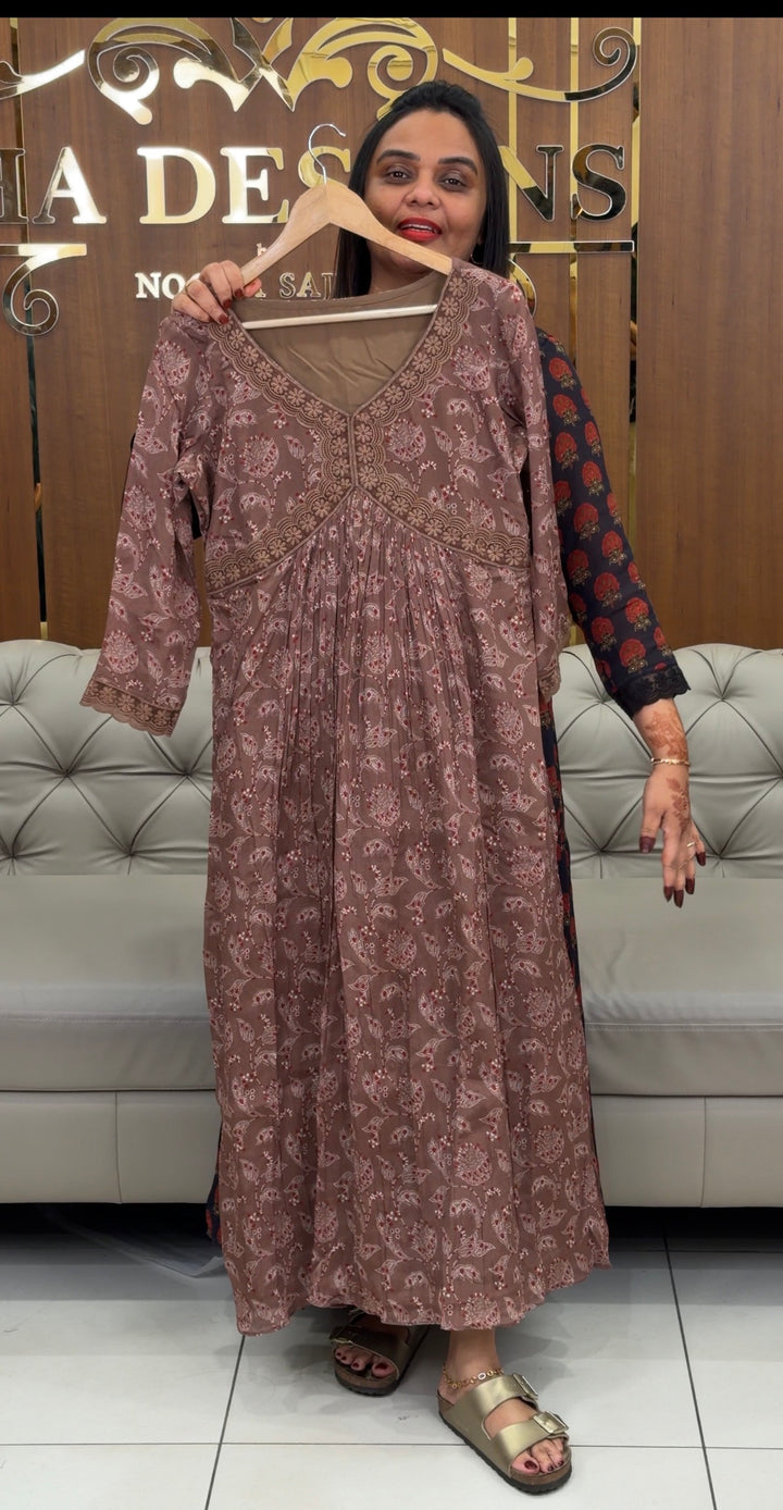 PRINTED CHINON ALINE TOPS - NUWA-624