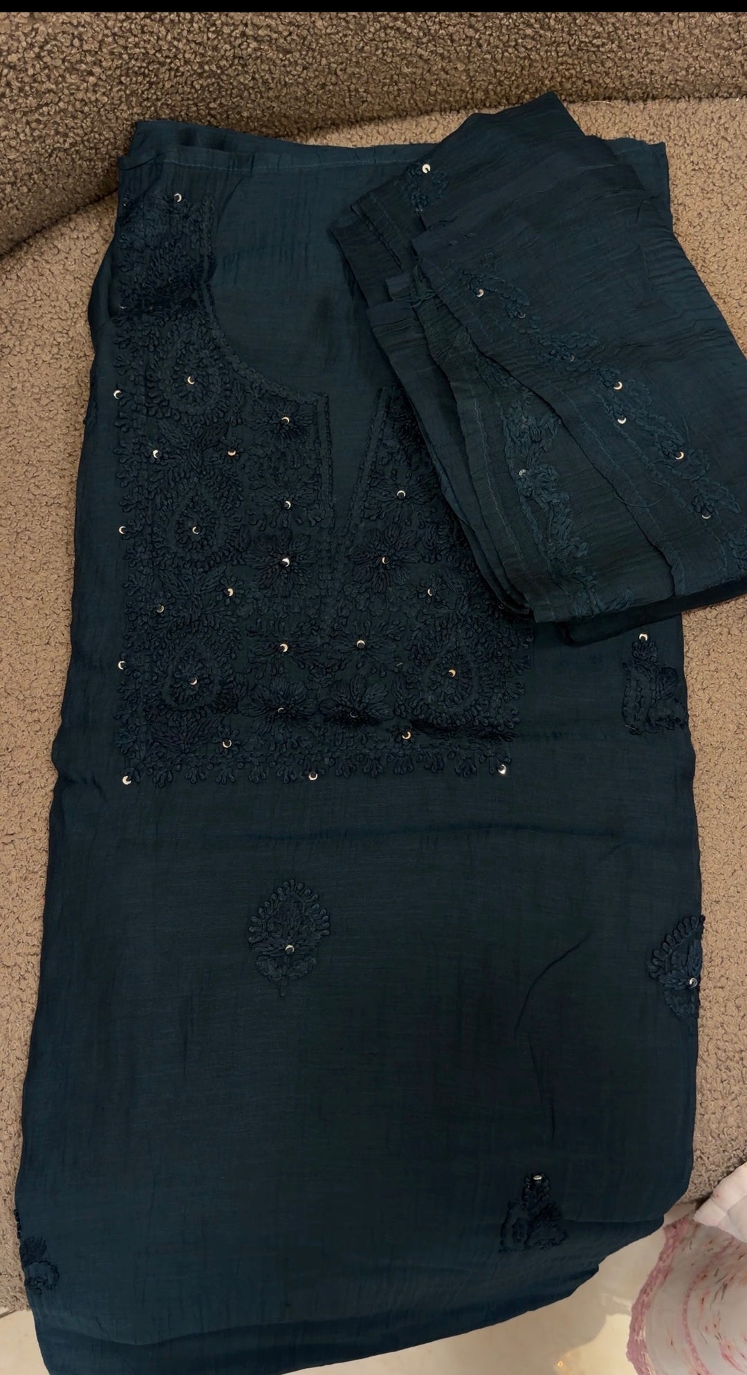 LUCKNOWI CHIKANKARI UNSTITCHED SALWAR SUITS - NUWA-1282