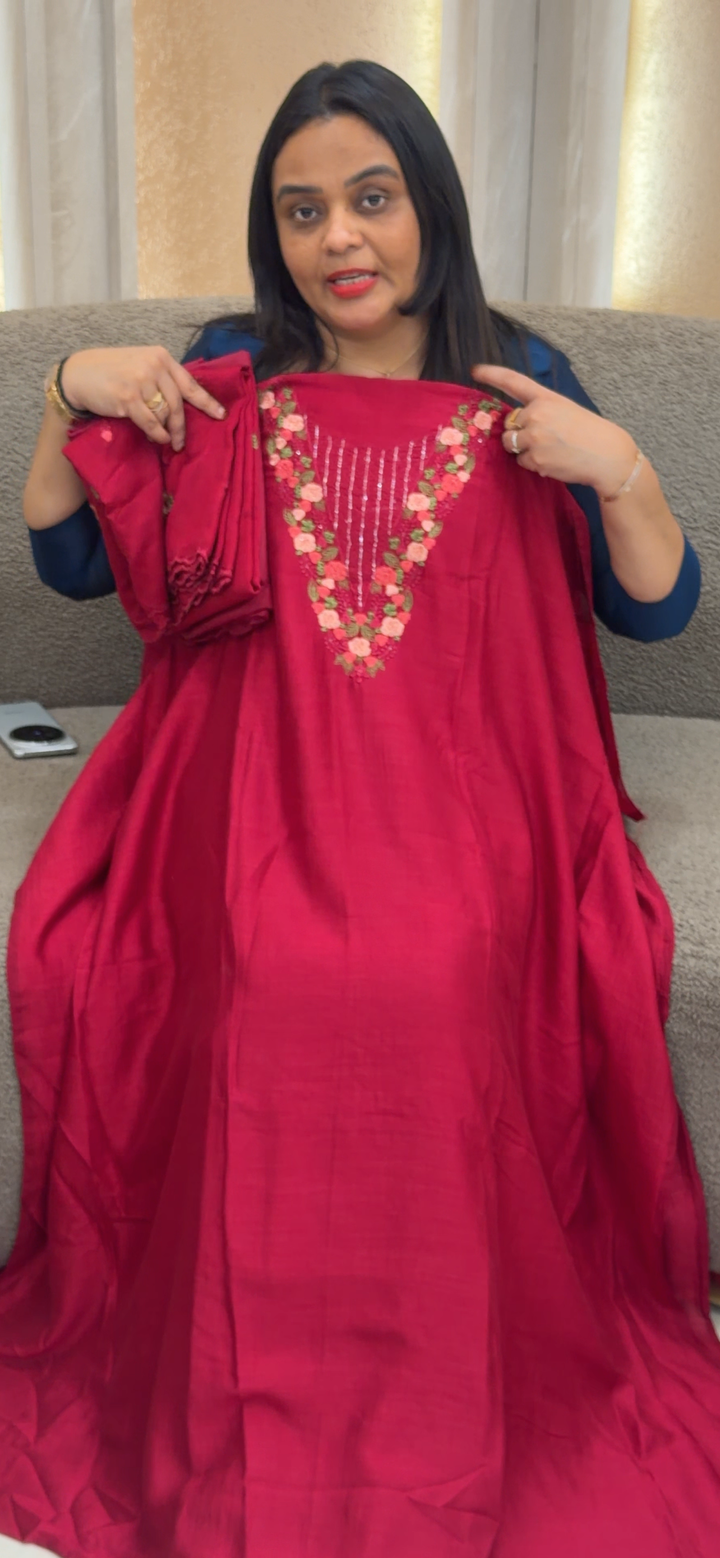SEMI RAW SILK UNSTITCHED SALWAR SUITS - NUWA - 993