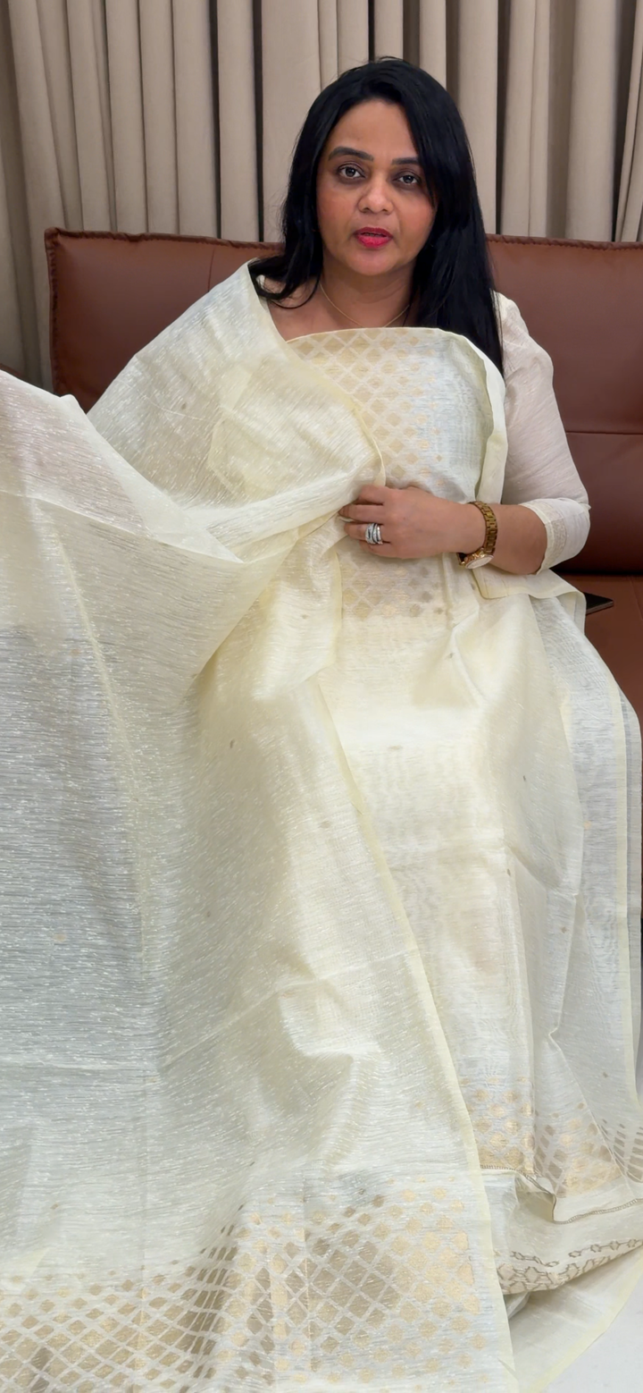 LINEN UNSTITCHED SALWAR SUITS - NUWA - 1936