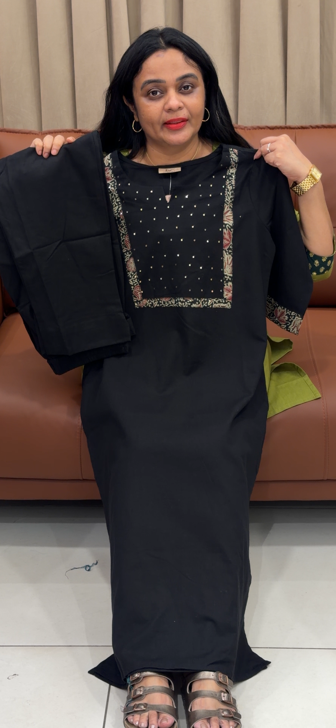 LONG COTTON SLITTED CO-ORD SETS - NUWA - 2418