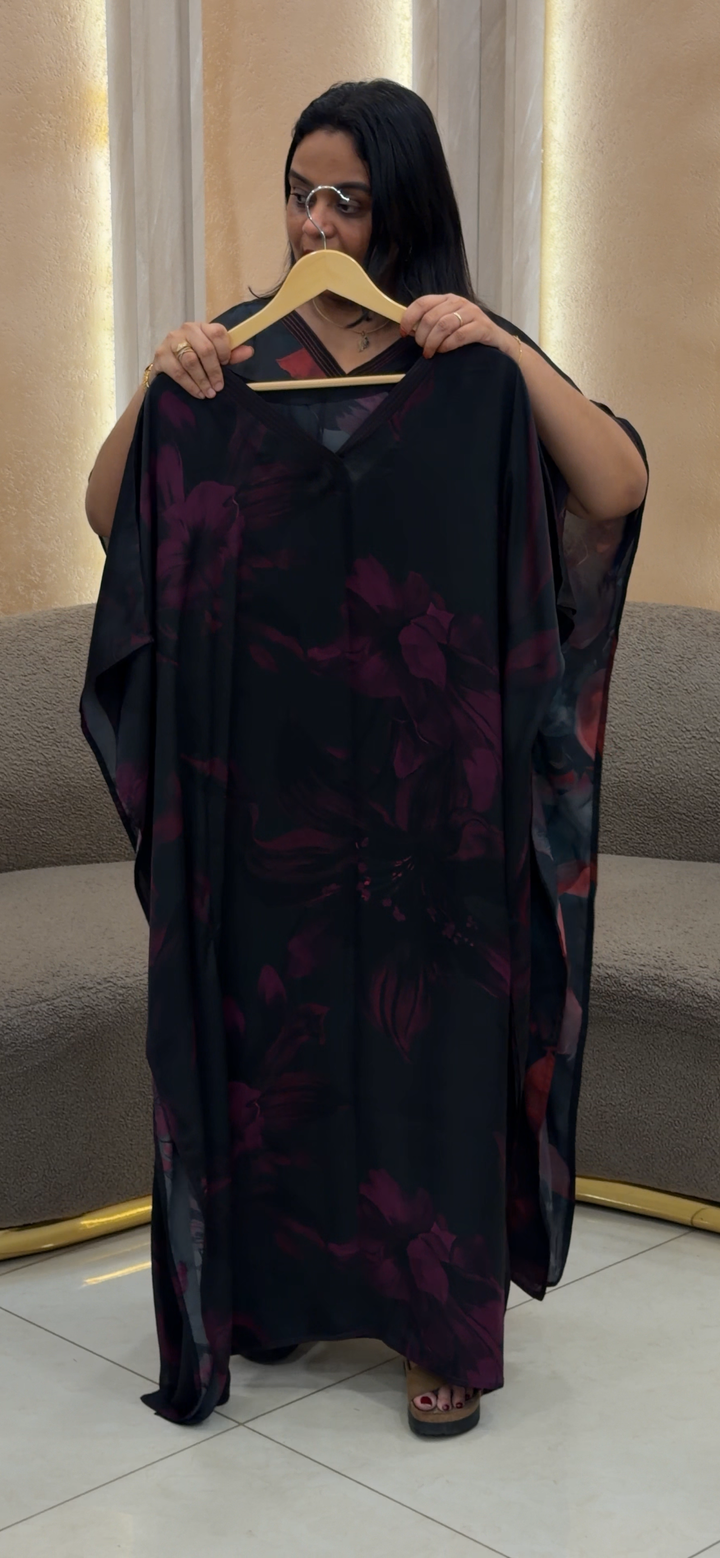 PRINTED CRAPE KAFTAN - NUWA - 1295