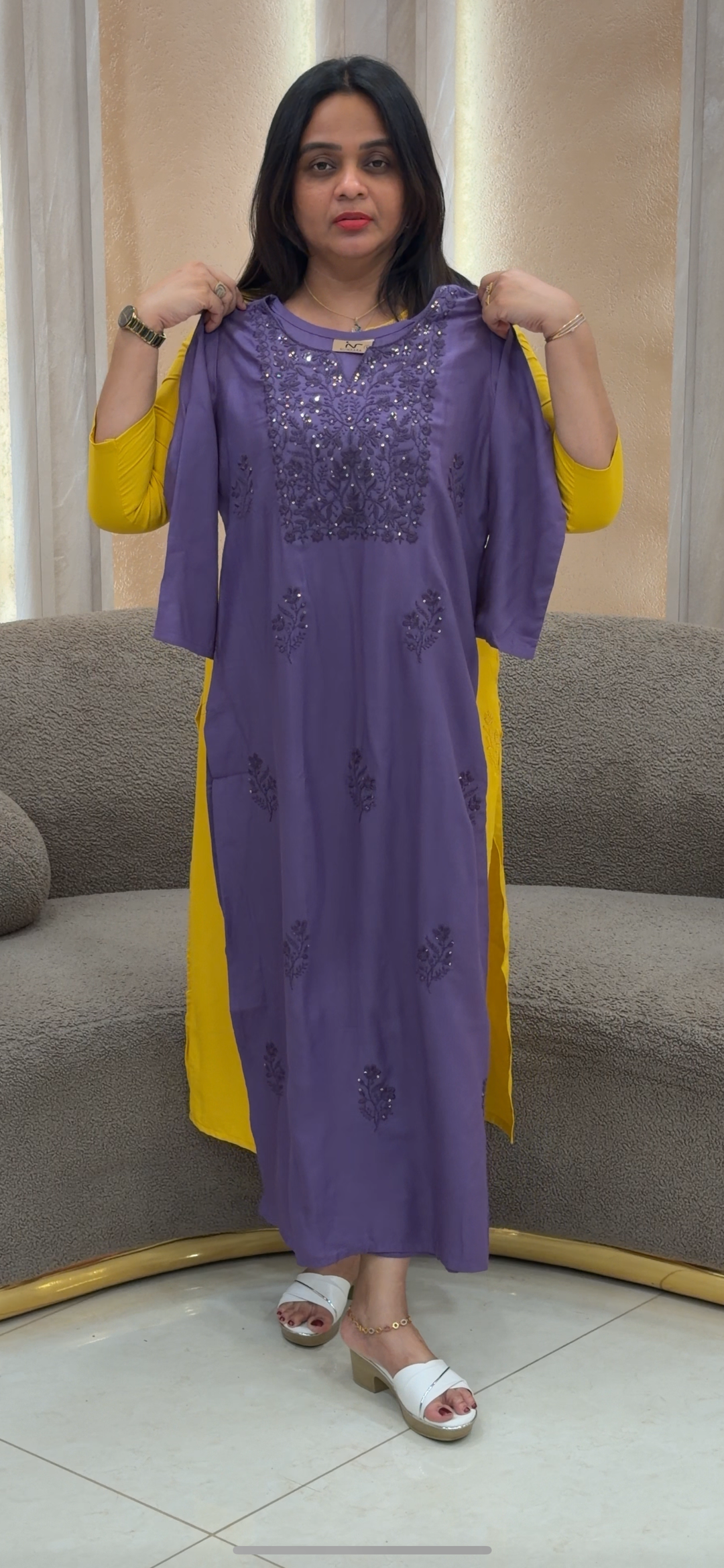 LUCKNOWI CHIKANKARI TOPS - NUWA - 136